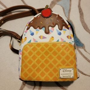 Disney Brown Backpack with Colorful Sprinkle Interior